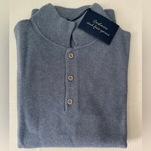 Polo Sweater Cashmere/ Merino wool blend  1/2 Button M